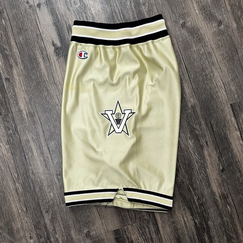 Game Worn 1991-93 Vanderbilt Commodores Basketball Shorts Gold Satin Sz 36 +1" - Picture 4 of 9