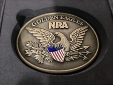 2015 NRA Golden Eagles Commemorative Belt Buckle w/Paperwork and Box