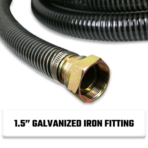 Fire Fighting Hose Kit 20M 3/4″ Pressure W/ Nozzle 5M 1.5" Suction for Pump - Picture 7 of 8