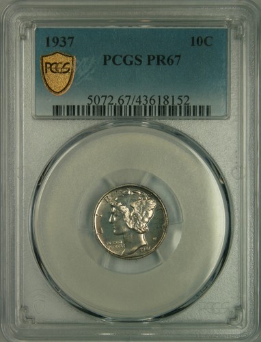 1937 Proof Mercury Dime PCGS PR67 - Picture 3 of 3