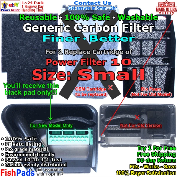 PF-S Filter Cartridges 6-Count. TOPFIN TOP FIN Silent-stream. NEW in BOX.