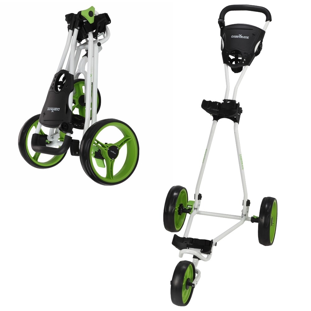 Caddymatic Golf Continental 3 Wheel Folding Golf Push/Pull C