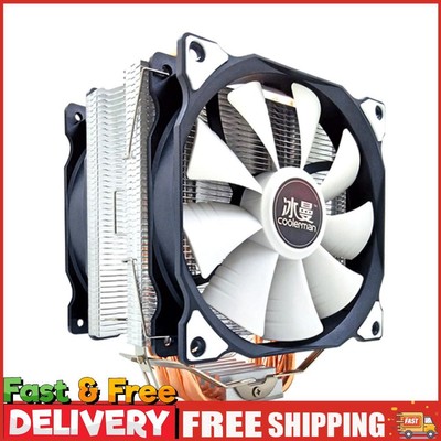 6 Reinkupfer Heatpipes Desktop PC Kühler 4 Pin PWM Kühlkörper Radiator