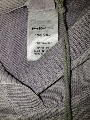 Barefoot Dreams Sunbleached Poncho One Size Soft Violet. NWT - Picture 11 of 11