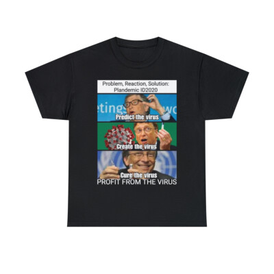 Bill Gates Problem Reaction Solution Injection PROFIT Men's Short Sleeve T Shirt