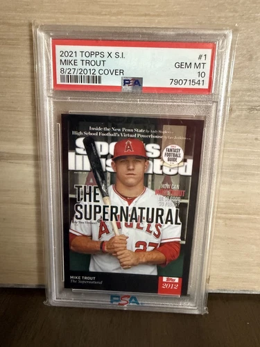 Mike Trout baseball cards psa 10