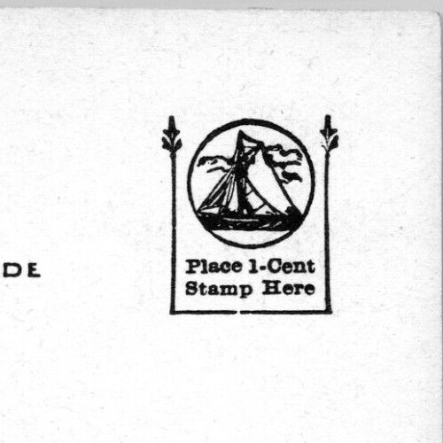 RPPC POSTCARD Tree Scene undivided back 1905-1908 playle stamp box