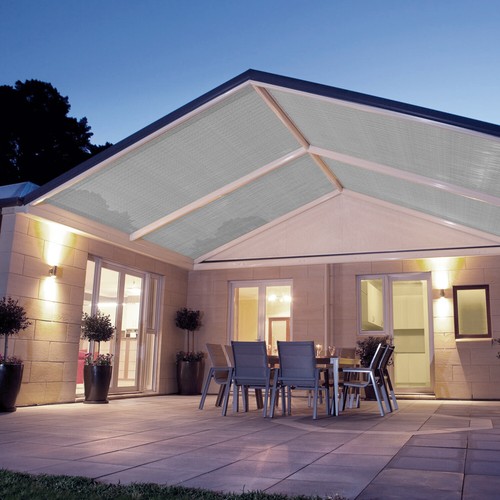 Pérgola de borde recto E&K vela a prueba de rayos UV tela toldo patio - Imagen 19 de 28