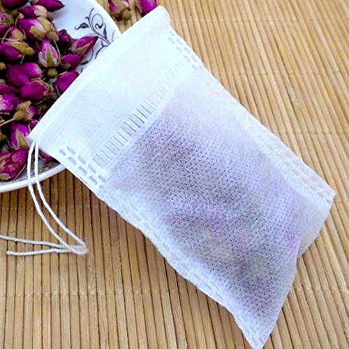 100 bustine di tè fini filtro tè tazza caraffa setaccio vuoto carta bustine spezie tè uovo - Foto 2 di 3