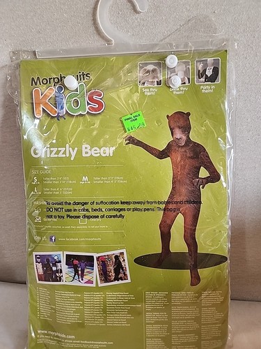 Morphsuits Kids Grizzly Bear Costume Size S Age 6-8 - Picture 4 of 5