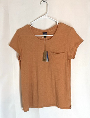 Patagonia Mainstay Top Women's M Basic Tee T Shirt Toasted Peach NEW