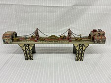 Beautiful Vintage Marx Tin Wind Up BUSY BRIDGE Great Paint Working - No Reserve