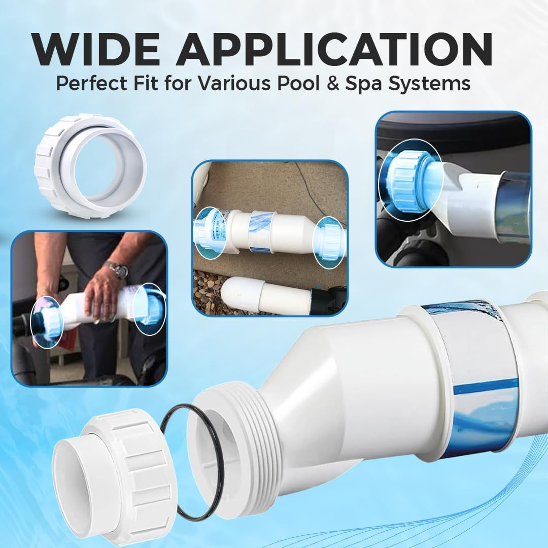 Salt Cell 2" Union Replacement Kit for Hayward & Goldline Chlorine Generators -