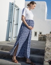 Seraphine Summer Dress Maxi Floral 2 In 1 Layer Maternity Nursing Size 12 BNWT