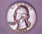1949-D  Washington Quarter  AU  **326-6