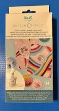 We R Memory Keepers Button Press Puffy Sticker Shaker Shape Kit Fastners Buttons