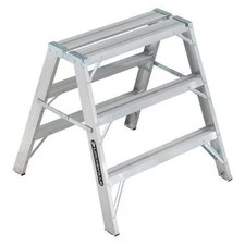 Louisville L-2032-03 Sawhorse Ladder, Aluminum, 34" W X 37" H