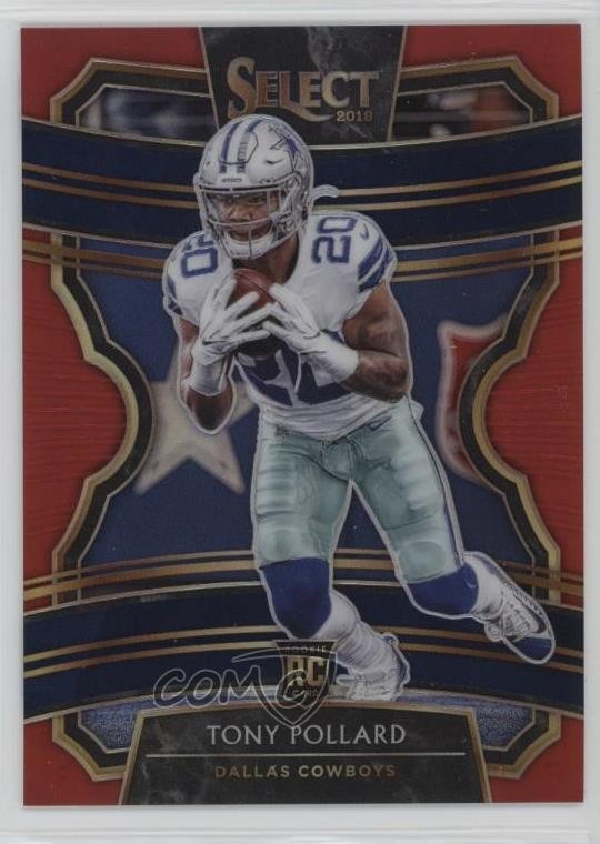2019 Panini Select Concourse Red Prizm /99 Tony Pollard #99 7fj