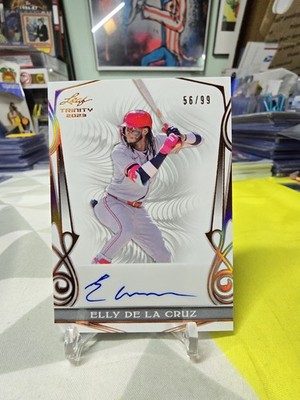 2023 Leaf Trinity Elly De La Cruz /99 Bronze Auto #BA-EC1 Cincinnati Reds 