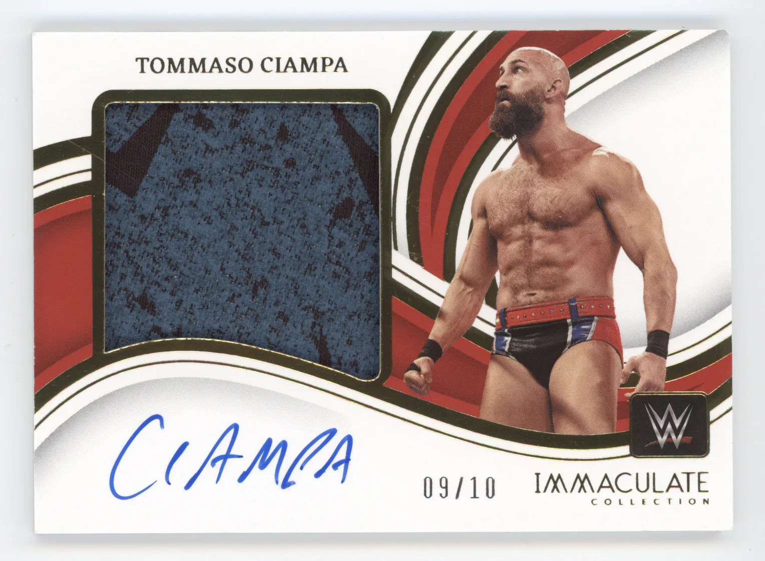 2023 Panini Immaculate WWE Tommaso Ciampa #TMC 09/10 Premium Mem. Autographs