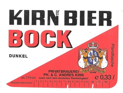 Beer label brewery Andres Kirn (HH) -all different from collection resolution -.