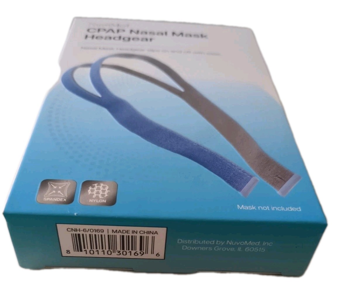 NuvoMed CPAP Nasal Mask Headgear, Nylon & Spandex Brand New In Box