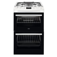 AEG 55cm Gas Cooker with Lid - White CGX1130ACW