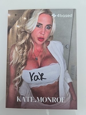 KATE MONROE AUTOGRAMM SIGNIERT AUTOGRAPH SIGNED Autogrammkarte Erotik MODEL 