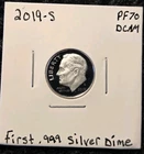 2019-S  First .999 fine Silver dime Roosevelt 10c  Proof DCAM