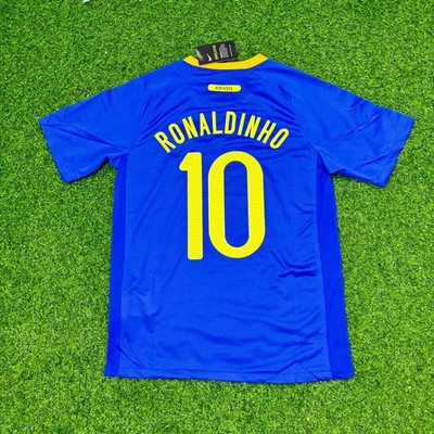 Ronaldinho Gaucho Brazil 2010 World Cup Retro Blue Jersey | eBay