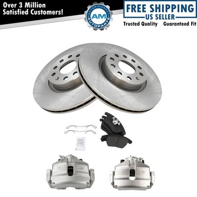 Brake Calipers Pads Rotors for 08-13 GTI 09-15 Jetta 06-10 Passat