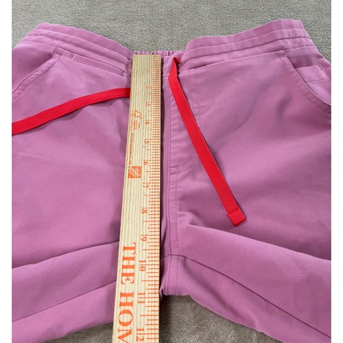 FIGS Technical Collection Pink Scrub Pants Red Drawstring Small Petite - Picture 10 of 11