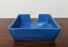 Le Creuset Stoneware Napkin Holder Marseille Blue Home Decor GUC