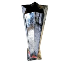 Antique Tarnished Silver Metal Star Candle Mold 13"x 4"