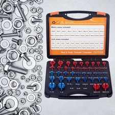 44 Pieces Nut and Bolt Thread Checker for Auto Mechanics Repairsmen Handymen