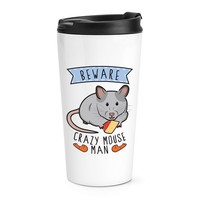Beware VerrüCkte Maus Mann Reise Becher Tasse Lustiger Witz Thermo Tiere