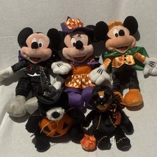 Disney Halloween Plush Lot with Small Plush -...