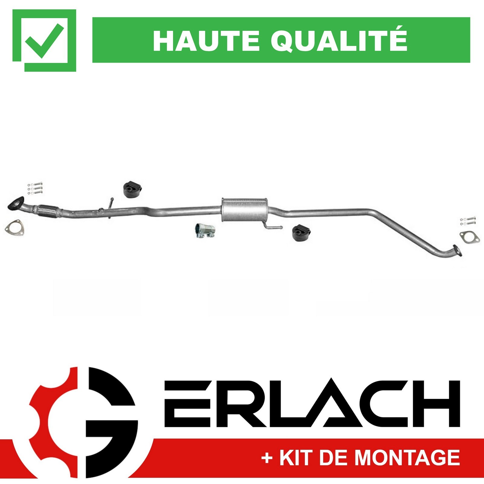 Silencieux intermédiaire pour Opel Karl 1.0 réduit le bruit du moteur 9380