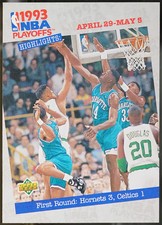 1993-94 Upper Deck #179 First Round: Hornets 3, Celtics 1 PO Basketball EX