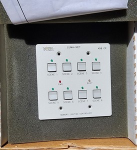 NSI Luma-Net 408CP Architectural Lighting Control Panel – 8-Scene Wall