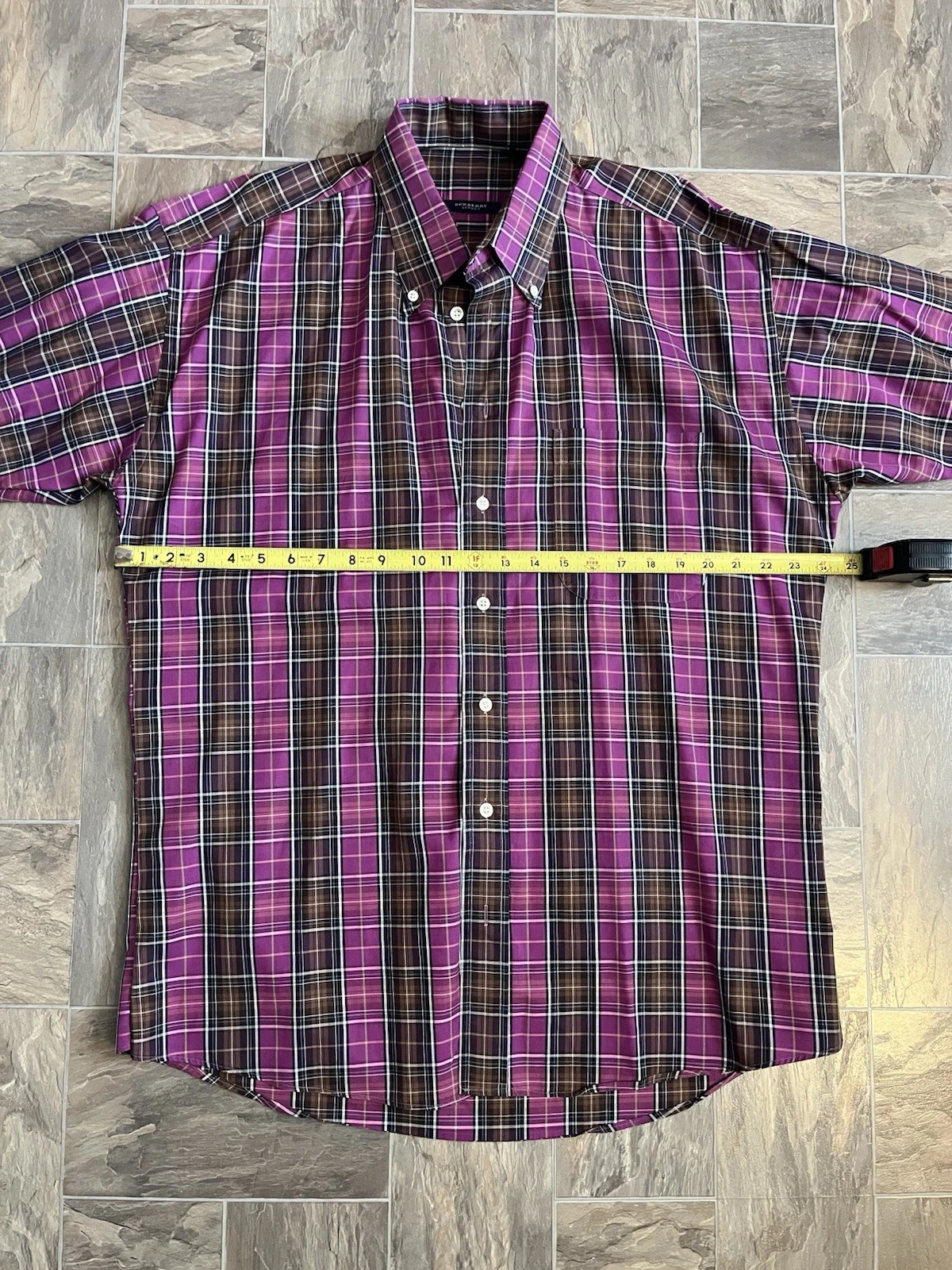 Camicia Burberry con bottoni viola