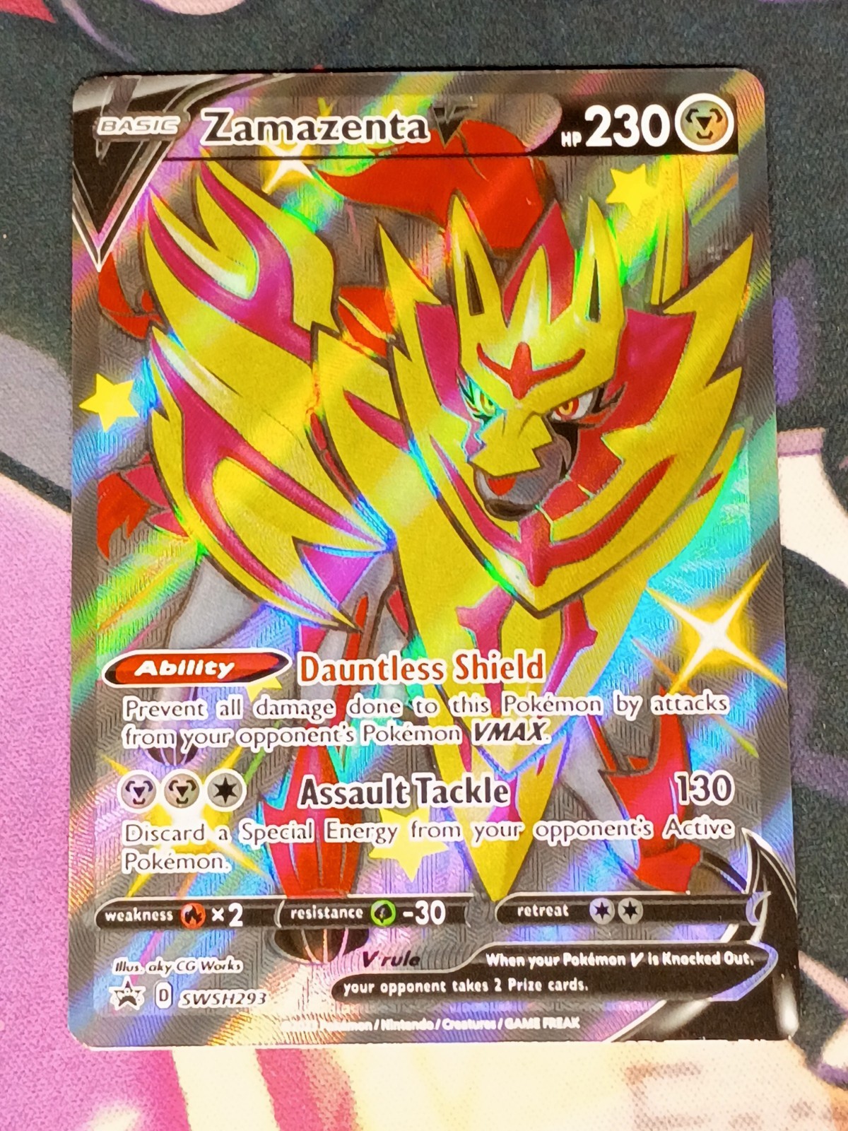 Zamazenta V SWSH293 Promo Black Star -  Pokemon Card
