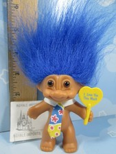 Troll I Love You This Much Man Wears Tie Holds Heart Blue Hair By Russ Vintage