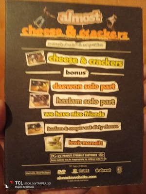 CHEESE AND CRACKERS SKATE VIDEO DVD ALMOST SKATEBOARDS DAEWON SONG