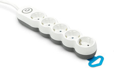 - Presa Multipla Con 5 Prese, Cavo Da 1,4 Metri, Spina Piatta, Con Interruttore,