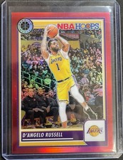 2023-24 NBA Hoops Premium Stock D'Angelo Russell Red Prizm /275 #12 Lakers