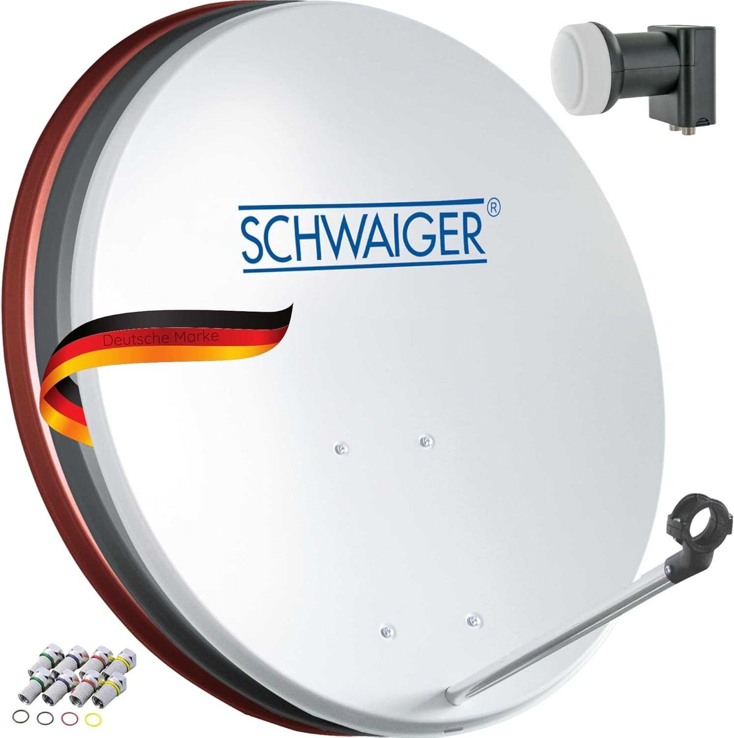 Sistema Satellitare Set Antenne con Doppia LNB e 8X Connettori F