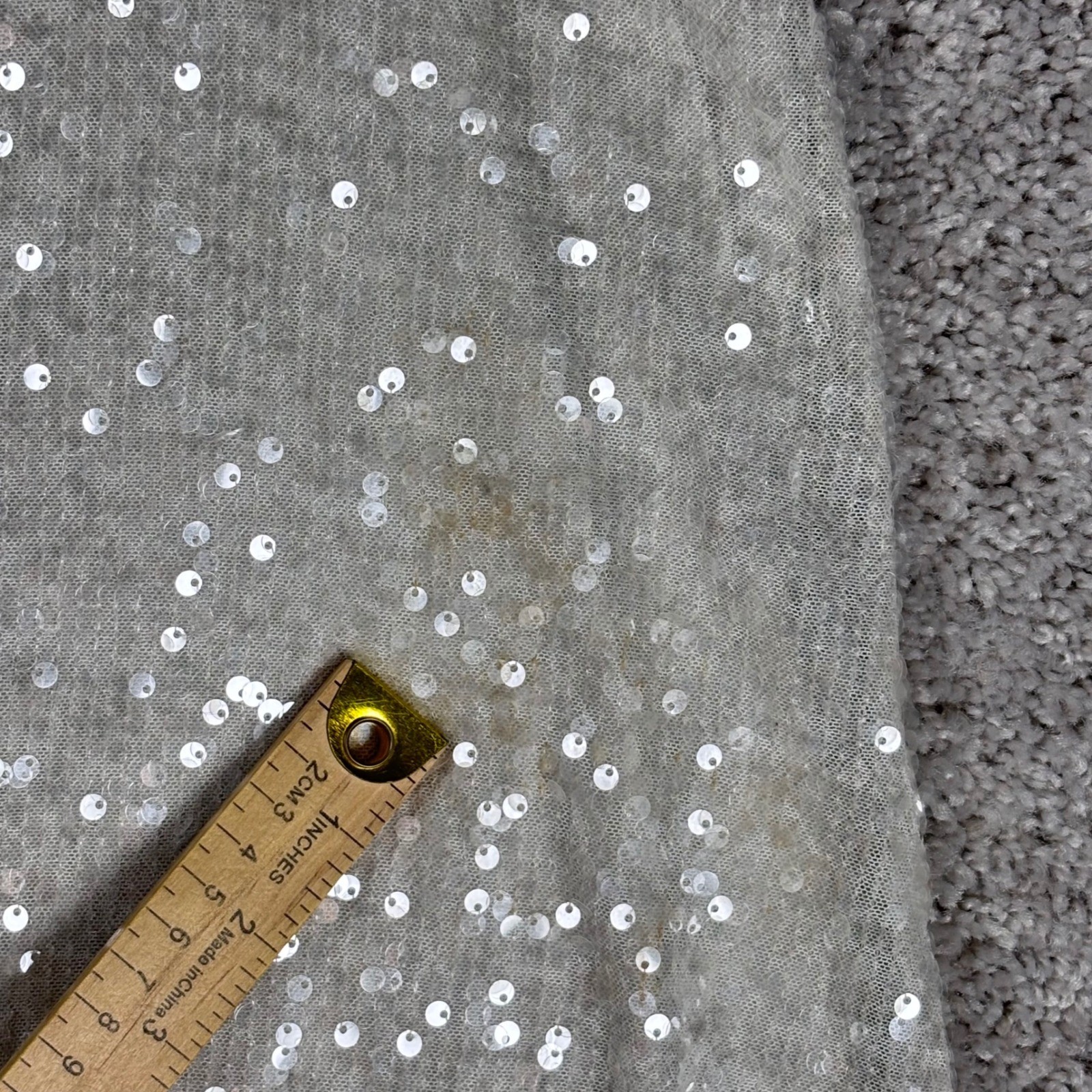 H&M Divided Silver Sequin Mini Dress Spaghetti Straps Party Clubwear (READ) thumbnail 5