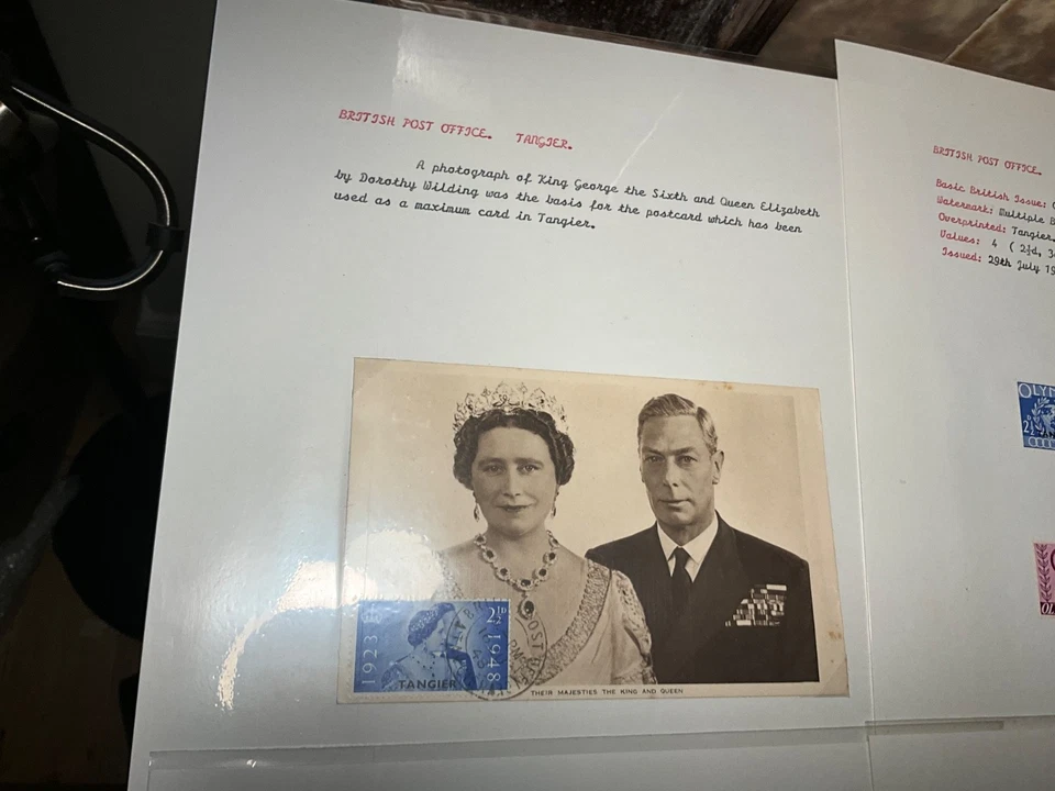 Cubierta de oficina de correos británica Tánger KGV caballito de mar + kgvi lote de 10 hojas 2 ad55 Foto 3 de 4