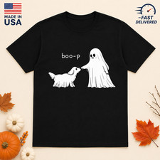 Cute Ghost Dog T-Shirt, Boo-P Halloween Tee, Funny Dog Lover Shirt